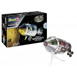 KIT PARA MONTAR REVELL APOLLO 11 MÓDULO COLÚMBIA COM INTERIOR VISÍVEL 1/32 83 PEÇAS COMPLETO COM TINTA COLA E PINCEL REV 03703